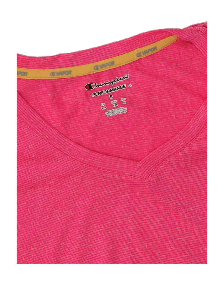 CHAMPION Womens T-Shirt Top UK 10 Small Pink Vintage Champion and Second-Hand Champion from Messina Hembry 