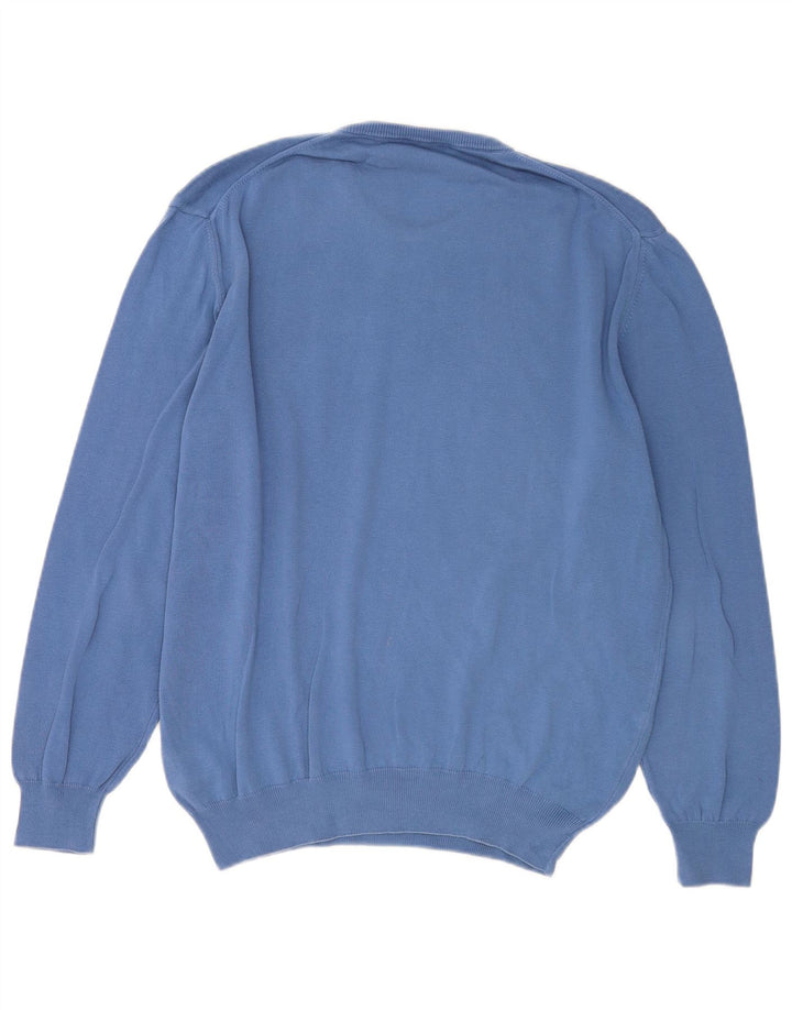 Fred Perry Herren-Pullover mit Rundhalsausschnitt, 2XL, blaue Baumwolle
