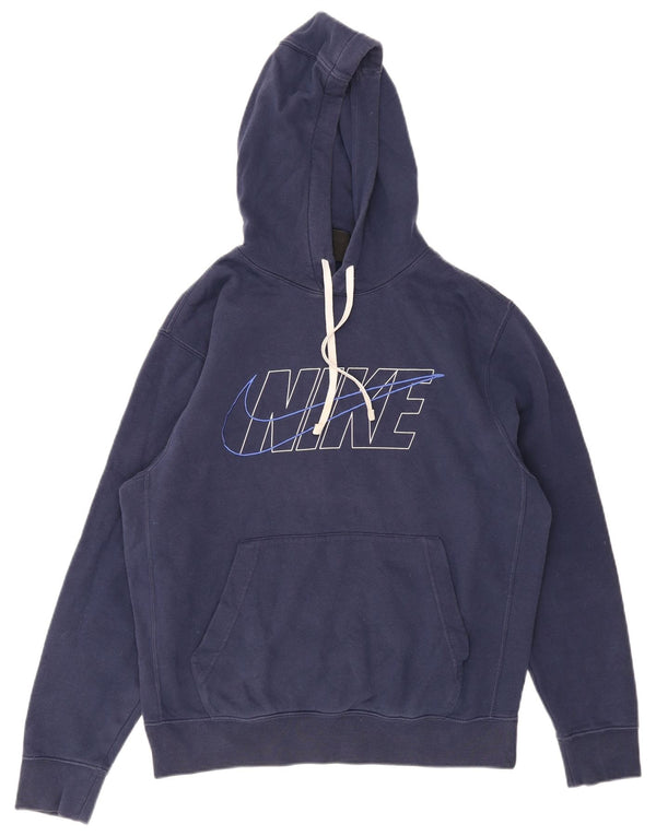 Nike Herren-Kapuzenpullover mit Grafik, mittelblaue Baumwolle