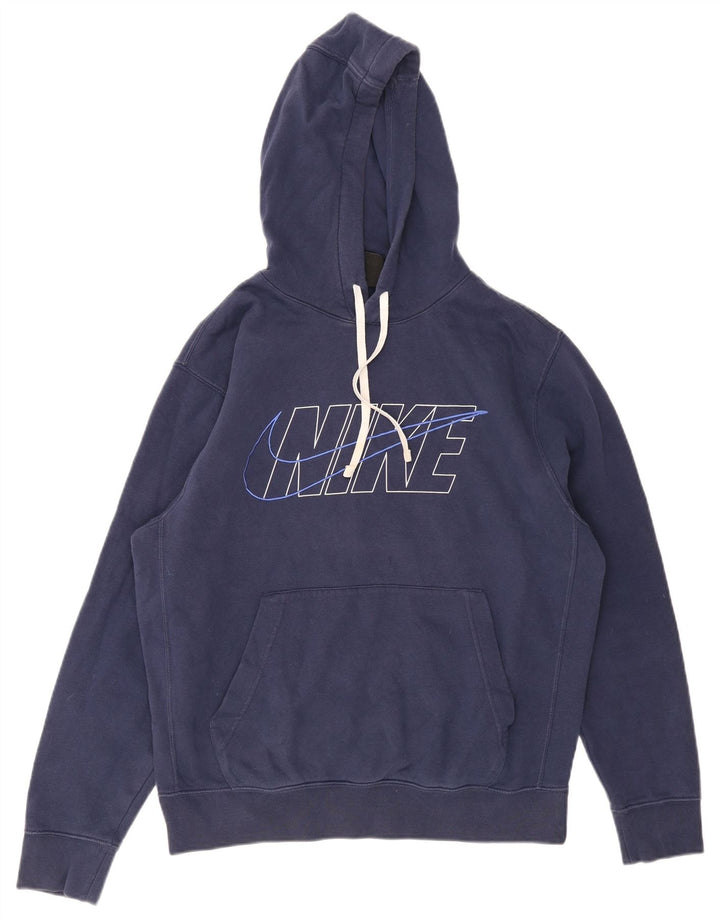Nike Herren-Kapuzenpullover mit Grafik, mittelblaue Baumwolle