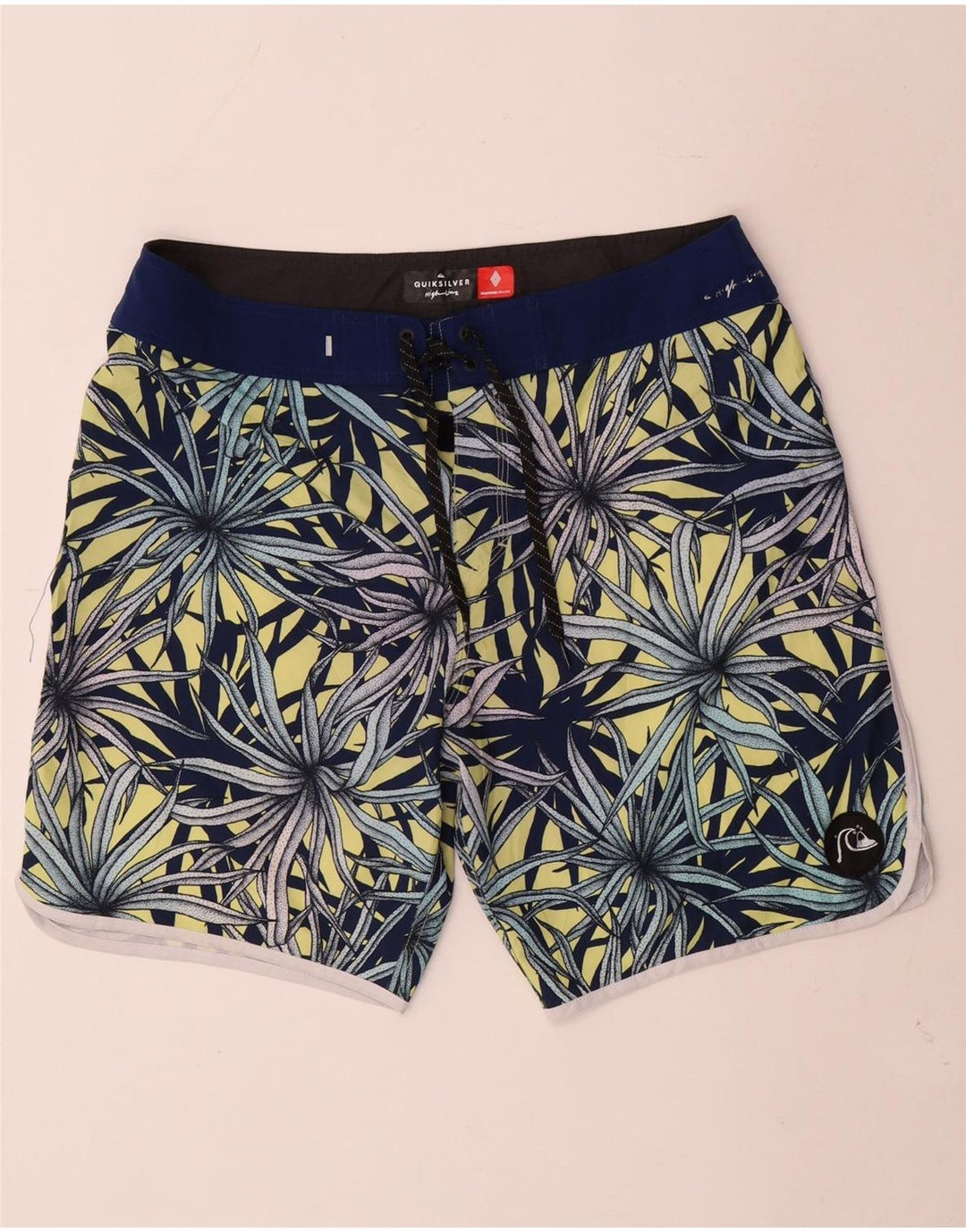 Quiksilver Herren-Badeshorts, groß, aus Polyester mit blauem Blumenmuster
