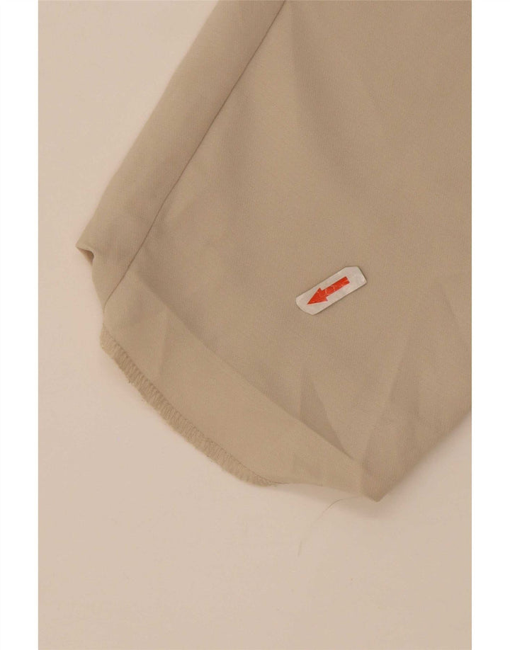 Zara Damen-Hose mit Pegged, kurz geschnitten, mittelgroß, W30, L26, Beige, Polyester