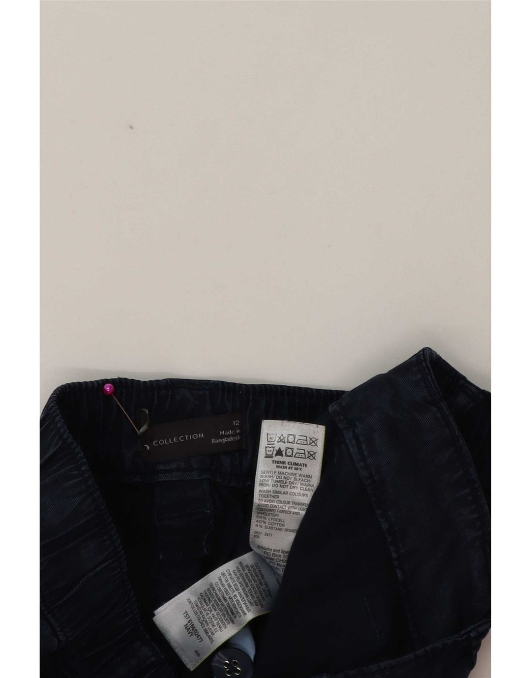 Marks & Spencer Damen Cargohose UK 12 M W32 L27 Marineblau
