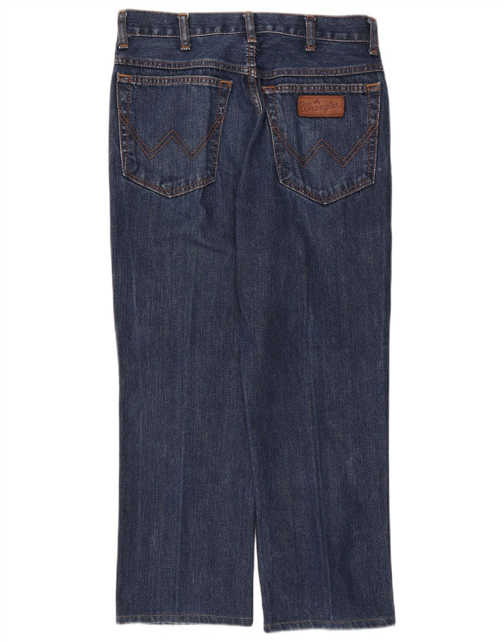 WRANGLER Mens Texas Cropped Jeans W32 L25 Navy Blue Cotton