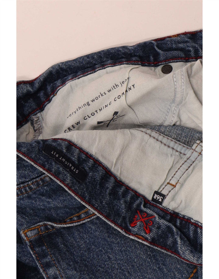 Crew Clothing Herren Straight Jeans W36 L32 Blau