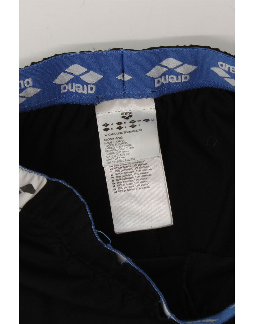 ARENA Womens Graphic Tracksuit Trousers UK 12 Medium  Black Polyester Vintage Arena and Second-Hand Arena from Messina Hembry 