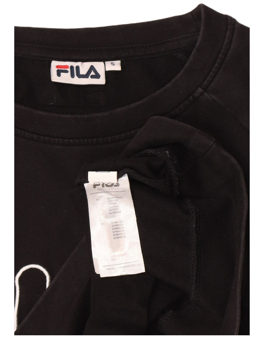 Fila Damen Grafik-Sweatshirt-Pullover, kleine schwarze Baumwolle