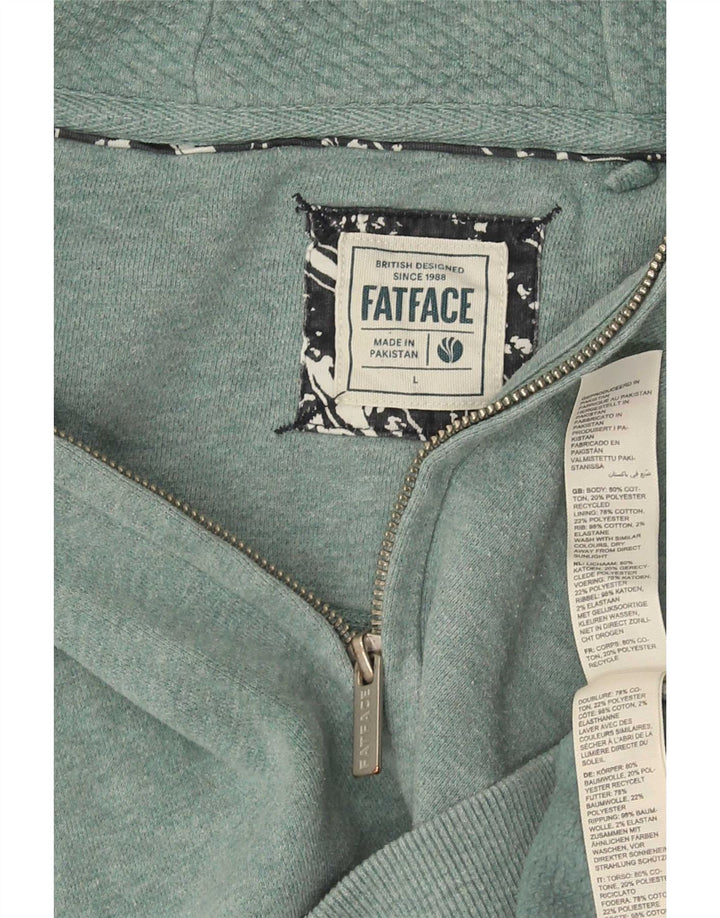 Fat Face Herren-Kapuzenpullover mit Reißverschluss, groß, aus blauer Baumwolle