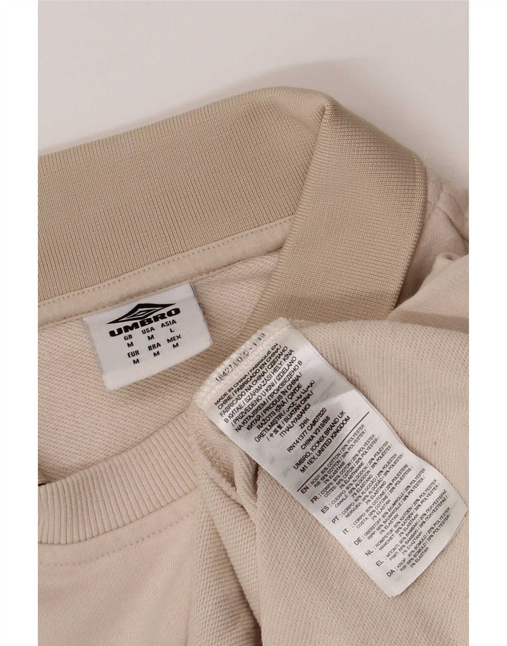Umbro Herren-Sweatshirt mit Rollkragen, mittelbeigefarbene Blockfarben-Baumwolle