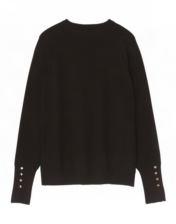 Zara Damen-Pullover mit U-Boot-Ausschnitt, Größe 44, Schwarz