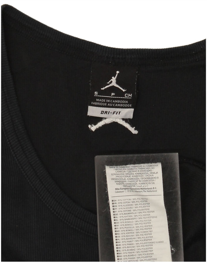 Jordan Herren Dri Fit Weste Top Small Schwarz Baumwolle
