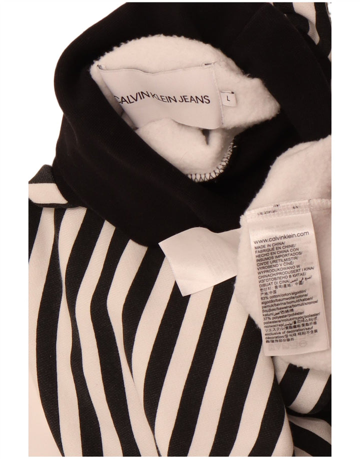 CALVIN KLEIN JEANS Übergroßer Sweatshirt-Pullover für Damen, UK 14, Größe L, Schwarz