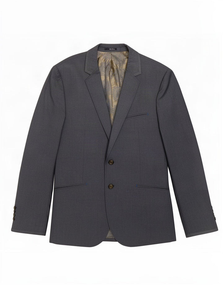 Ted Baker Herren-Blazer mit 2 Knöpfen, UK 40, Größe L, Grau, Baumwolle