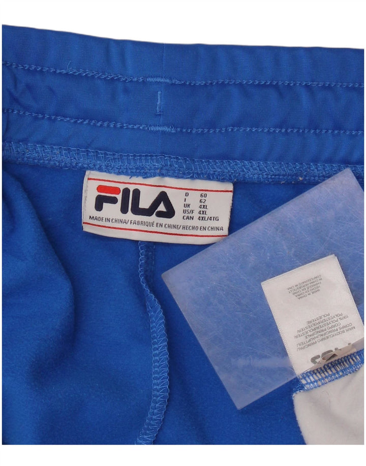 FILA Mens Tracksuit Trousers 4XL  Blue Colourblock Polyester