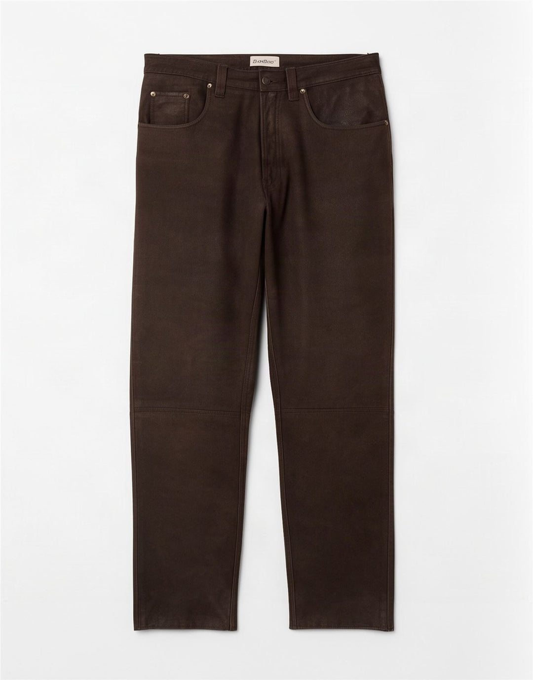 Vintage Herren gerade Lederhose W34 L32 Braun