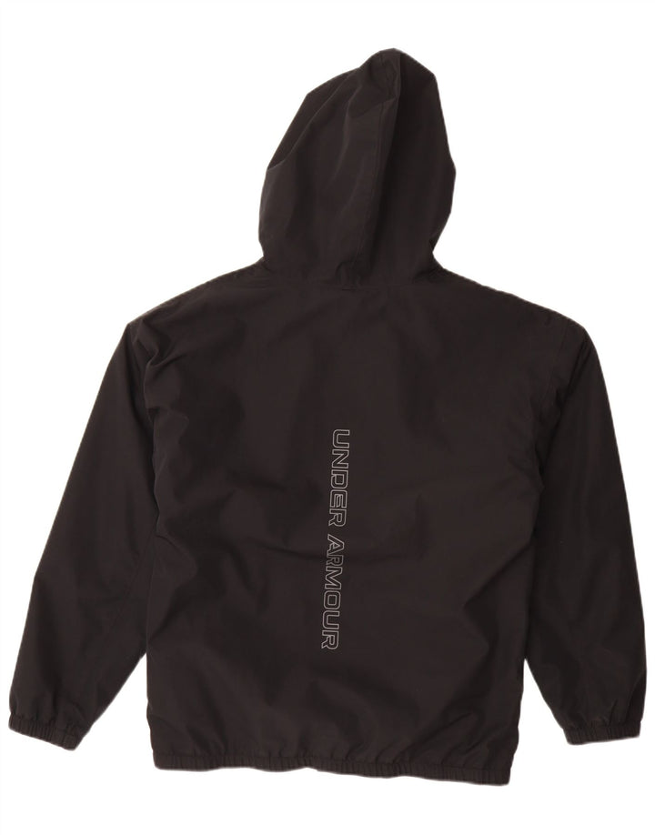 Under Armour Jungen-Regenjacke mit grafischer Kapuze, 13–14 Jahre, Schwarz