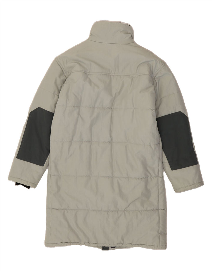 MURPHY & NYE Mens Padded Coat UK 36 Small Grey Colourblock Polyamide Vintage Murphy & Nye and Second-Hand Murphy & Nye from Messina Hembry 