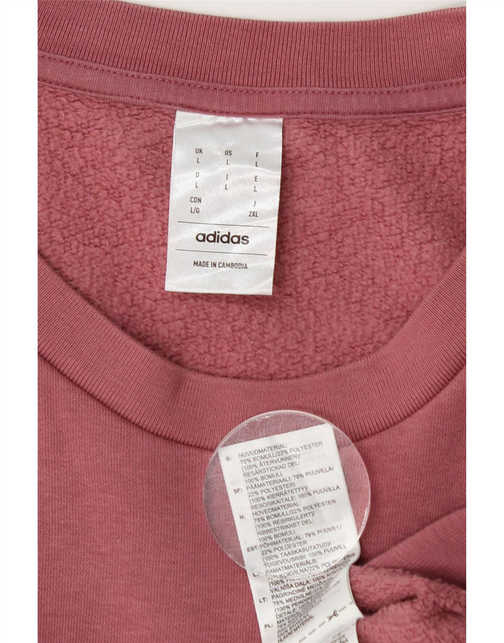 Adidas Herren Sweatshirt Pullover große rosa Baumwolle