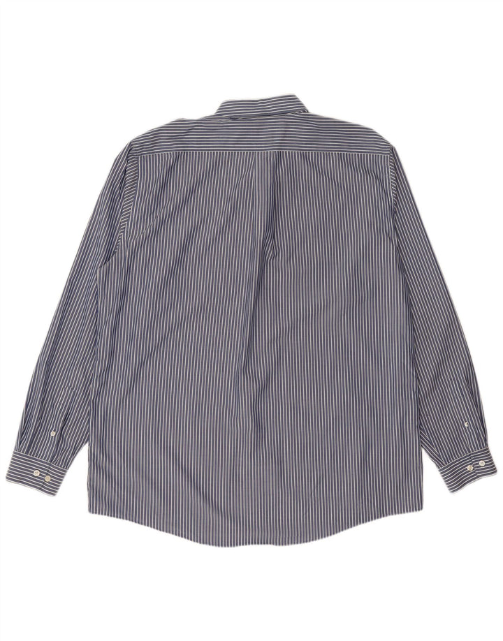 Eddie Bauer Herrenhemd XL blau gestreift aus Baumwolle