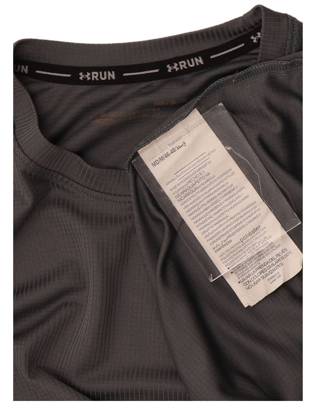 UNDER ARMOUR Herren Heat Gear Graphic T-Shirt Top Mittelgraues Polyester