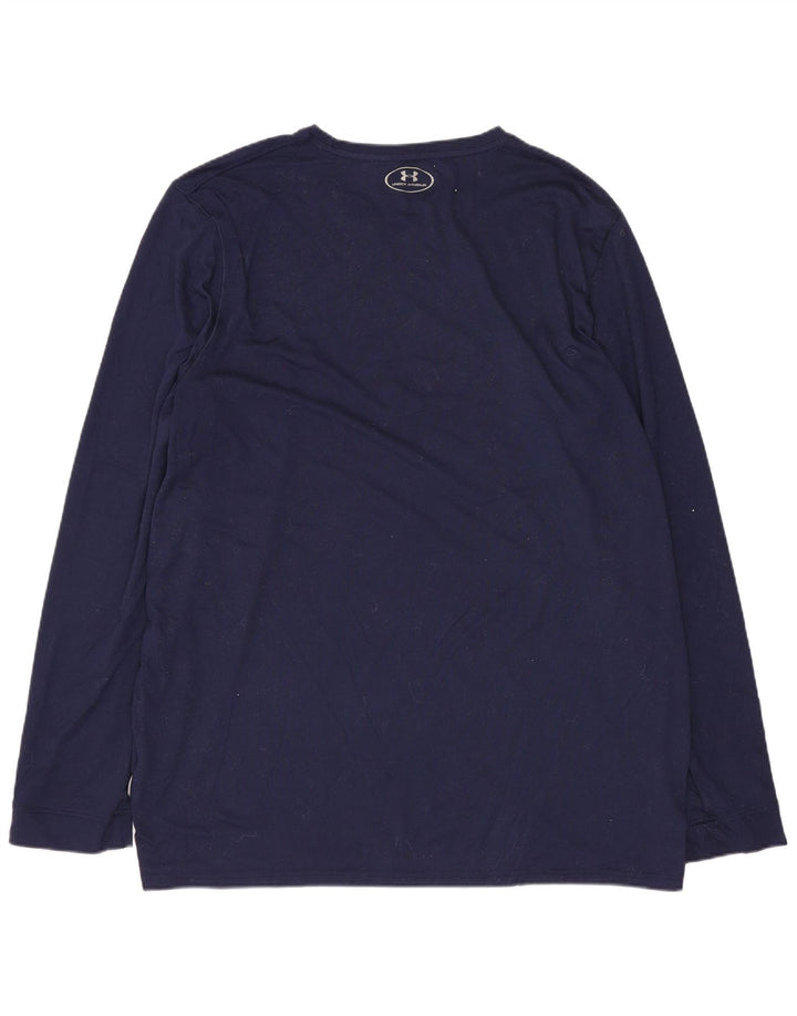 UNDER ARMOUR Herren-Oberteil, langärmelig, groß, marineblau, Polyester