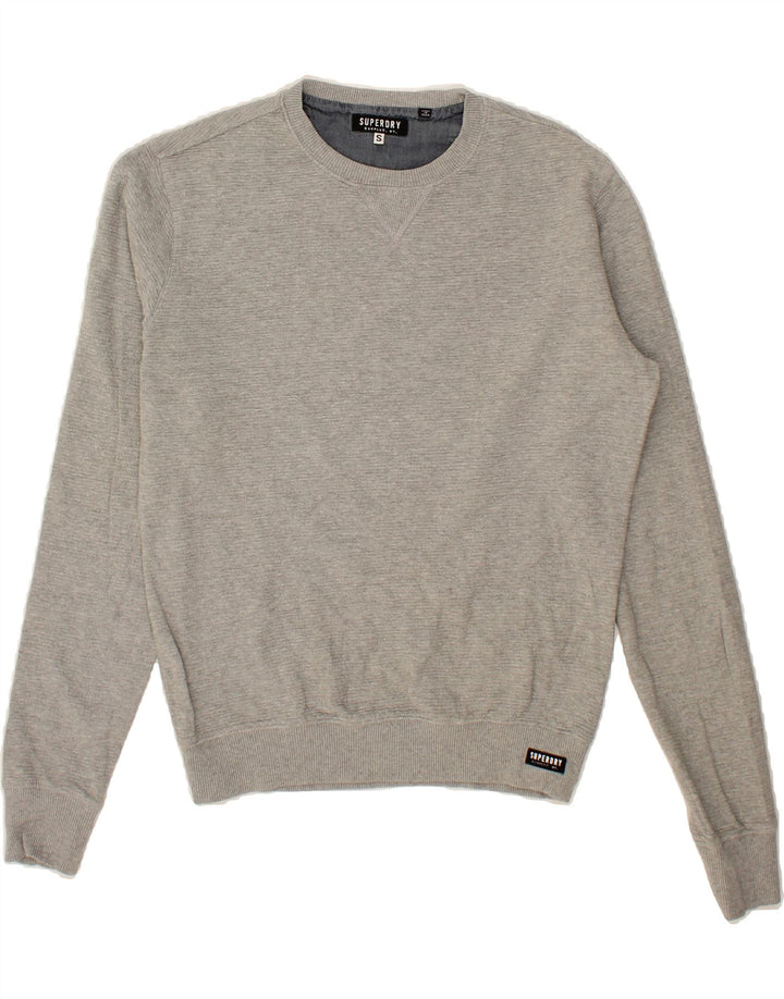 SUPERDRY Mens Sweatshirt Jumper Small Grey Cotton Vintage Superdry and Second-Hand Superdry from Messina Hembry 