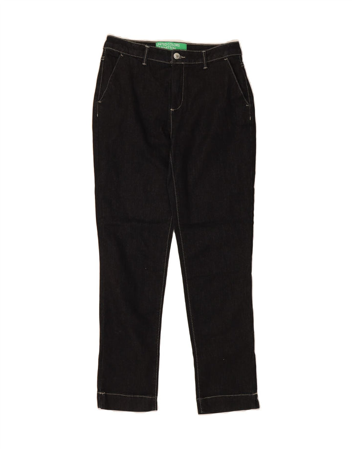 BENETTON Womens Slim Jeans W27 L27 Black Vintage Benetton and Second-Hand Benetton from Messina Hembry 