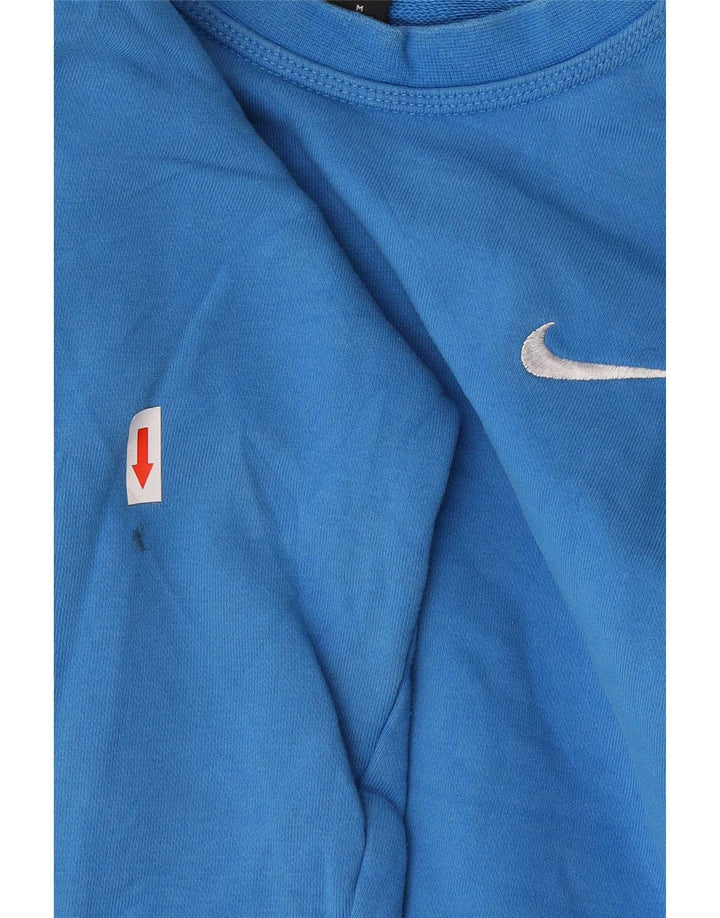 Nike Damen Sweatshirt Pullover UK 14 Mittelblaue Baumwolle