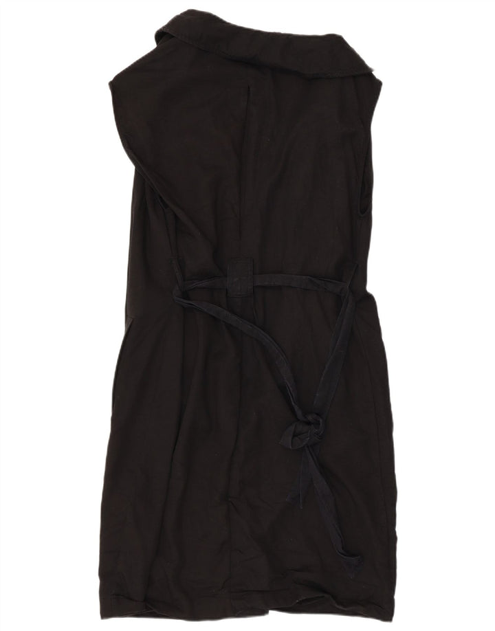Zara Damen Wickelkleid UK 6 XS Schwarz Lyocell
