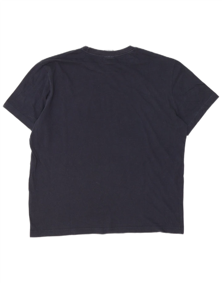 Champion Herren T-Shirt Top Large Marineblau Baumwolle