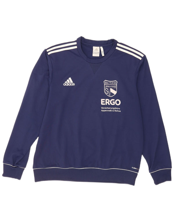 Adidas Herren SV Blau Weib 90 Lipprechterode Sweatshirt Pullover UK 44/46 Large
