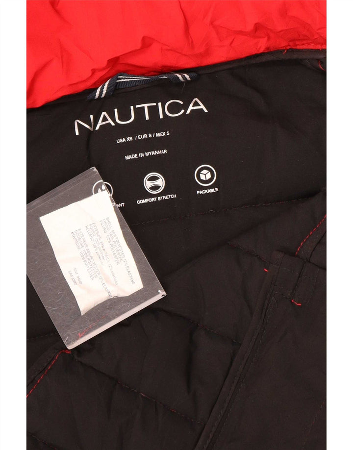 Nautica Wattierte Damenjacke mit Kapuze, UK 6, XS, Rot, Polyester