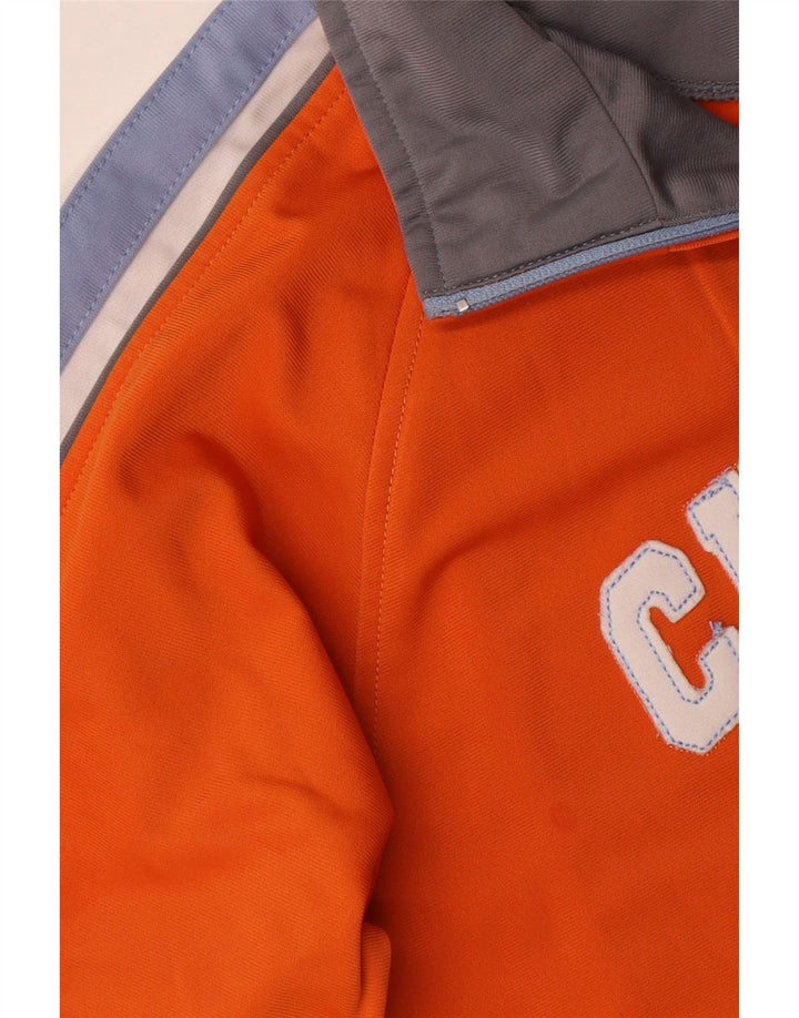 Champion Jungen-Trainingsanzug-Top-Jacke, 11–12 Jahre, Größe L, Orange, Farbblock