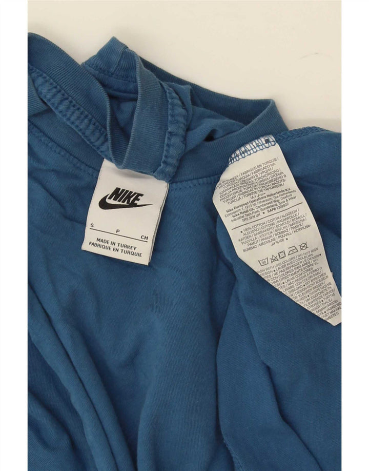 Nike Herren T-Shirt Top Small Blau Baumwolle