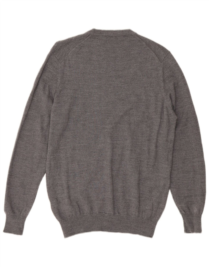 ZARA Womens Crew Neck Jumper Sweater UK 14 Medium Grey Acrylic