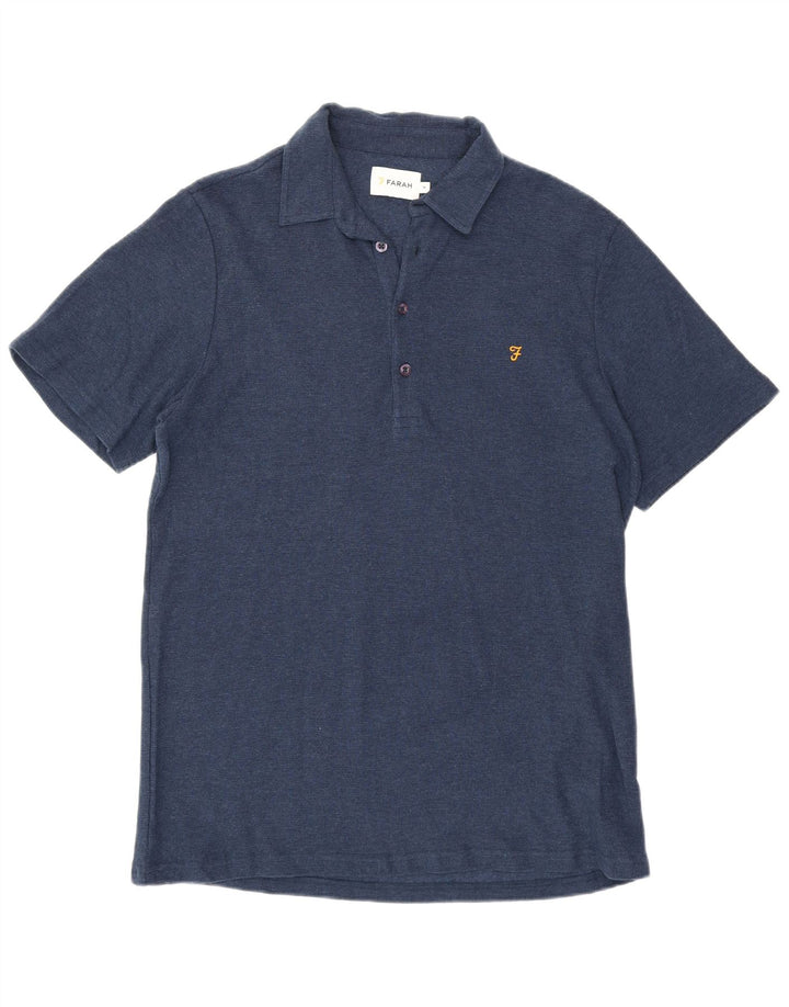 Farah Herren-Poloshirt aus mittlerer marineblauer Baumwolle