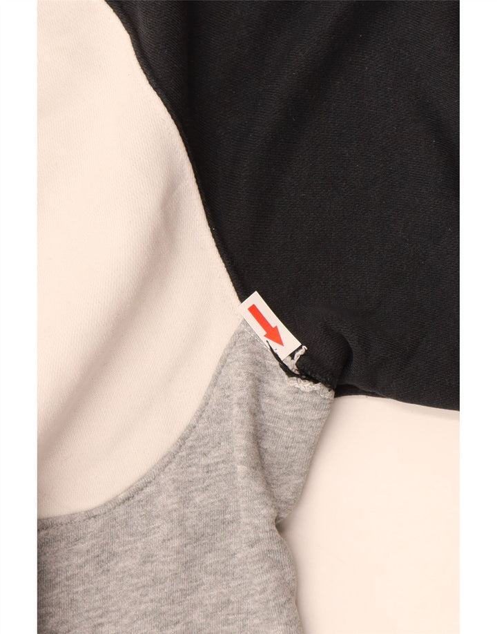 Nike Herren Grafik-Sweatshirt-Pullover aus mittelgrauer Colourblock-Baumwolle