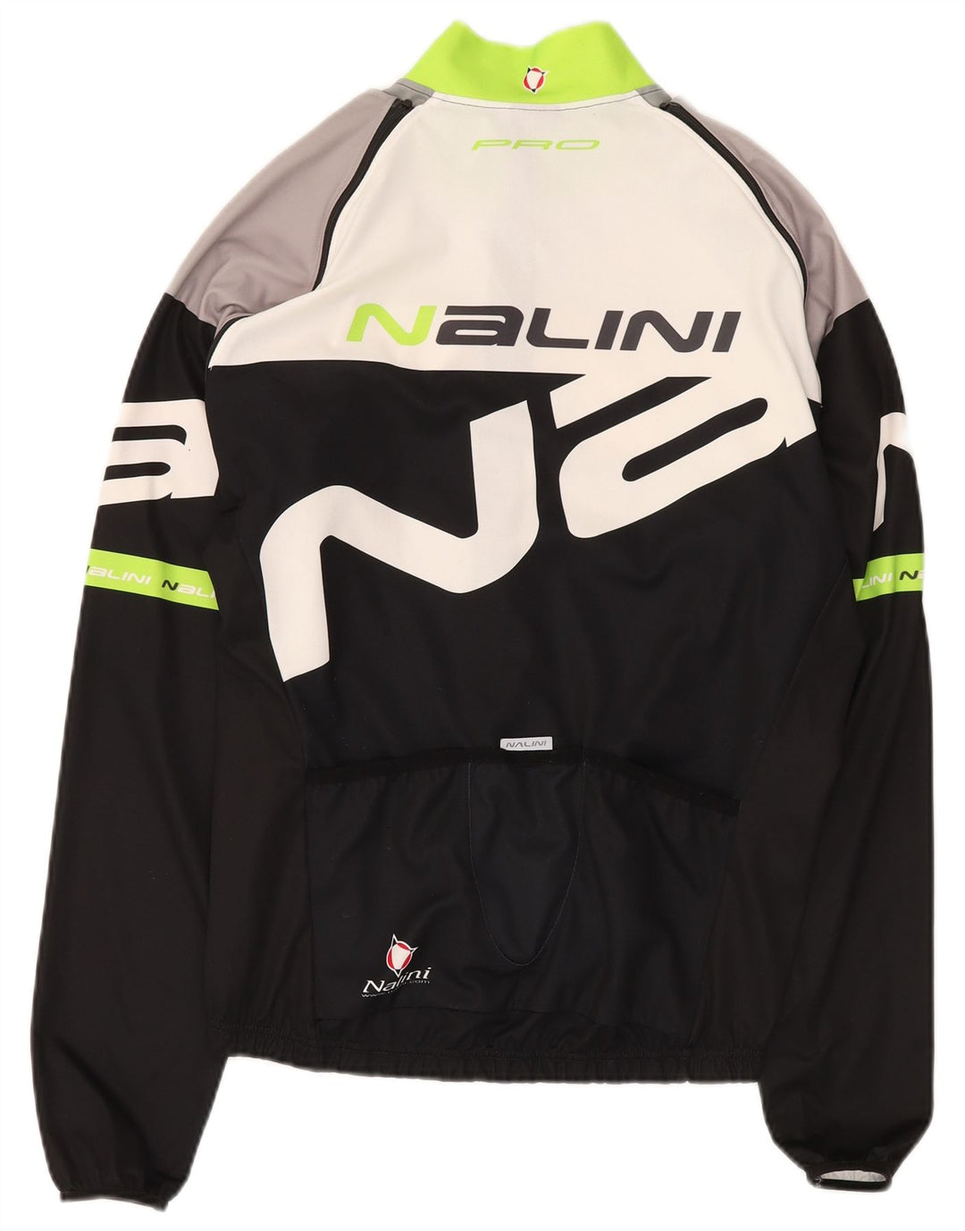 NALINI Herren-Trainingsanzugoberteil mit Grafik, 2XL, schwarzes Farbblock-Polyester