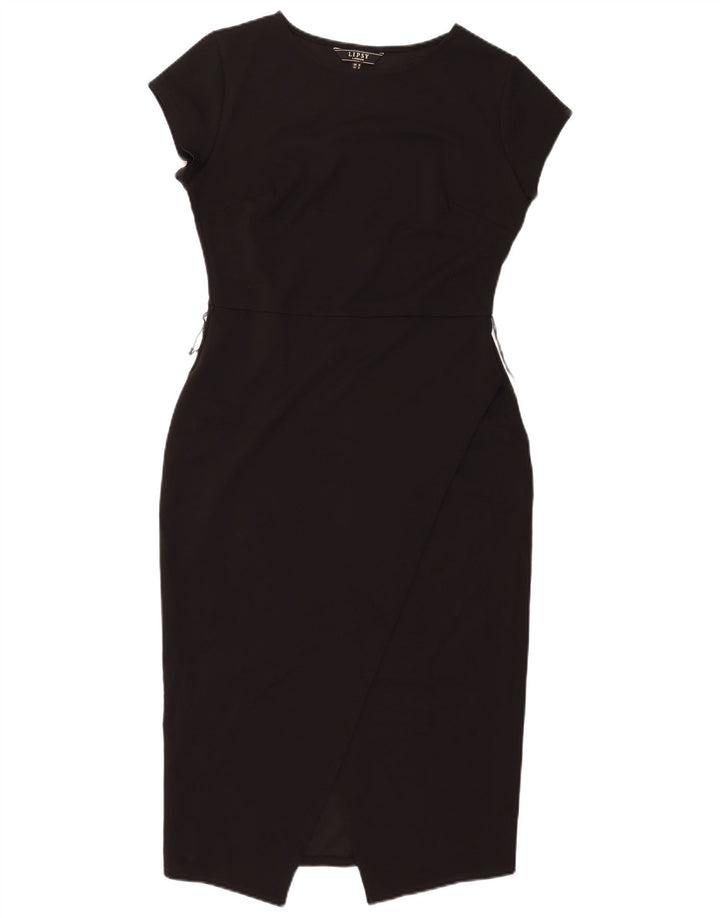 LIPSY Damen Figurbetontes Kleid UK 12 Medium Schwarz Polyester