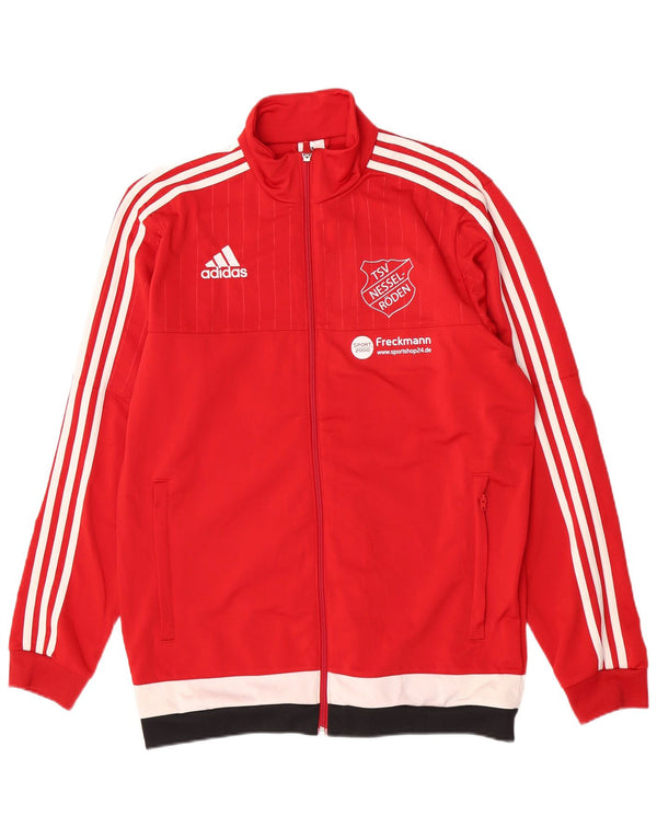 Adidas Herren Graphic Regular Fit Trainingsanzug-Oberteil Jacke Mittelrot Farbblock