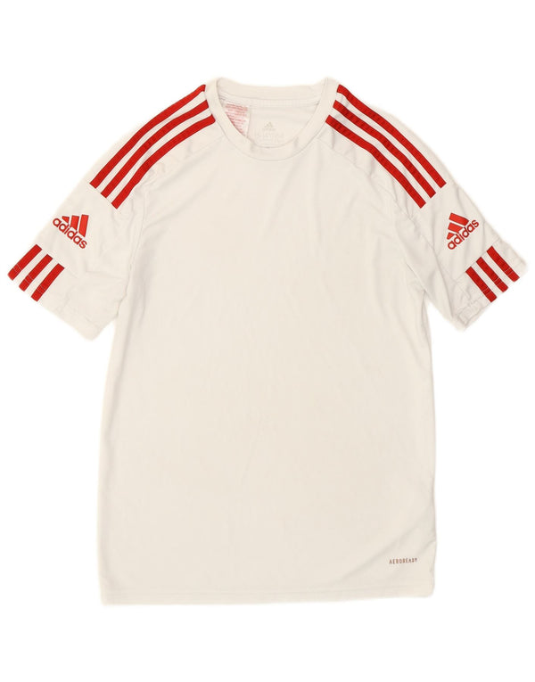Adidas Jungen Aeroready Graphic T-Shirt Top 13–14 Jahre, weißes Polyester