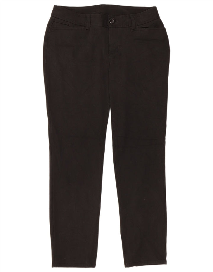 EDDIE BAUER Damen Slim Freizeithose US 4 Small W28 L27 Schwarz Polyester