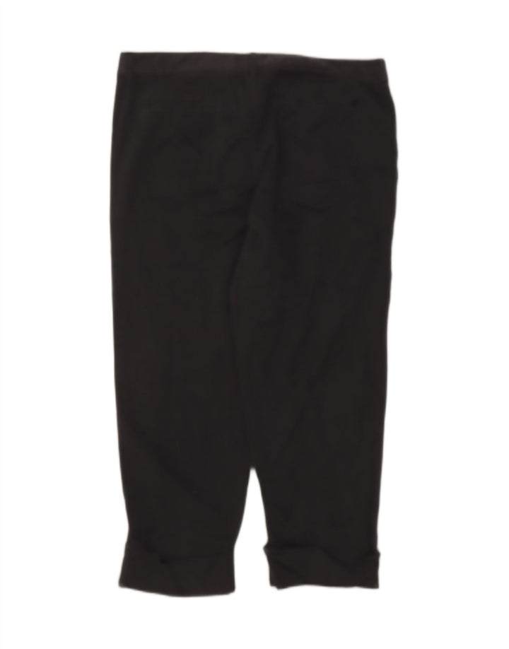MOSSIMO Womens Stretch Straight Capri Trousers US 10 Large W32 L23 Black