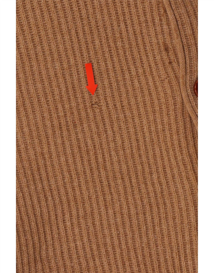 Navigare Herren-Strickjacke, groß, beige Lammwolle