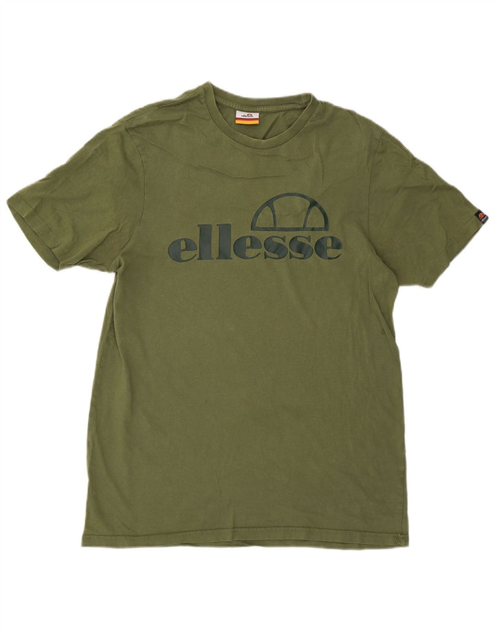 Ellesse Herren Grafik-T-Shirt-Oberteil Mittelgrün