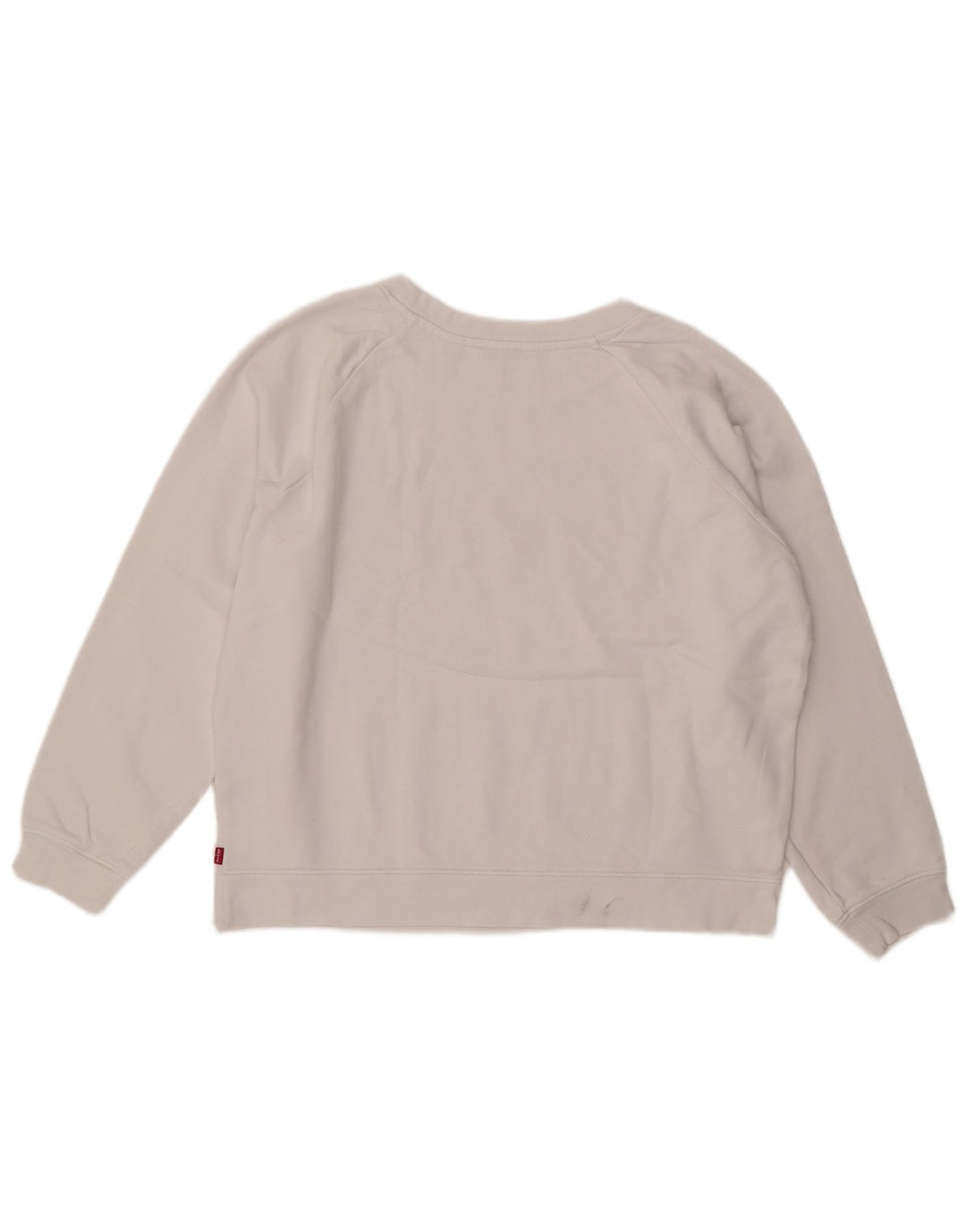 LEVI'S Damen-Sweatshirt in Übergröße mit Grafik, UK-Größe 40, Größe L, weiße Baumwolle