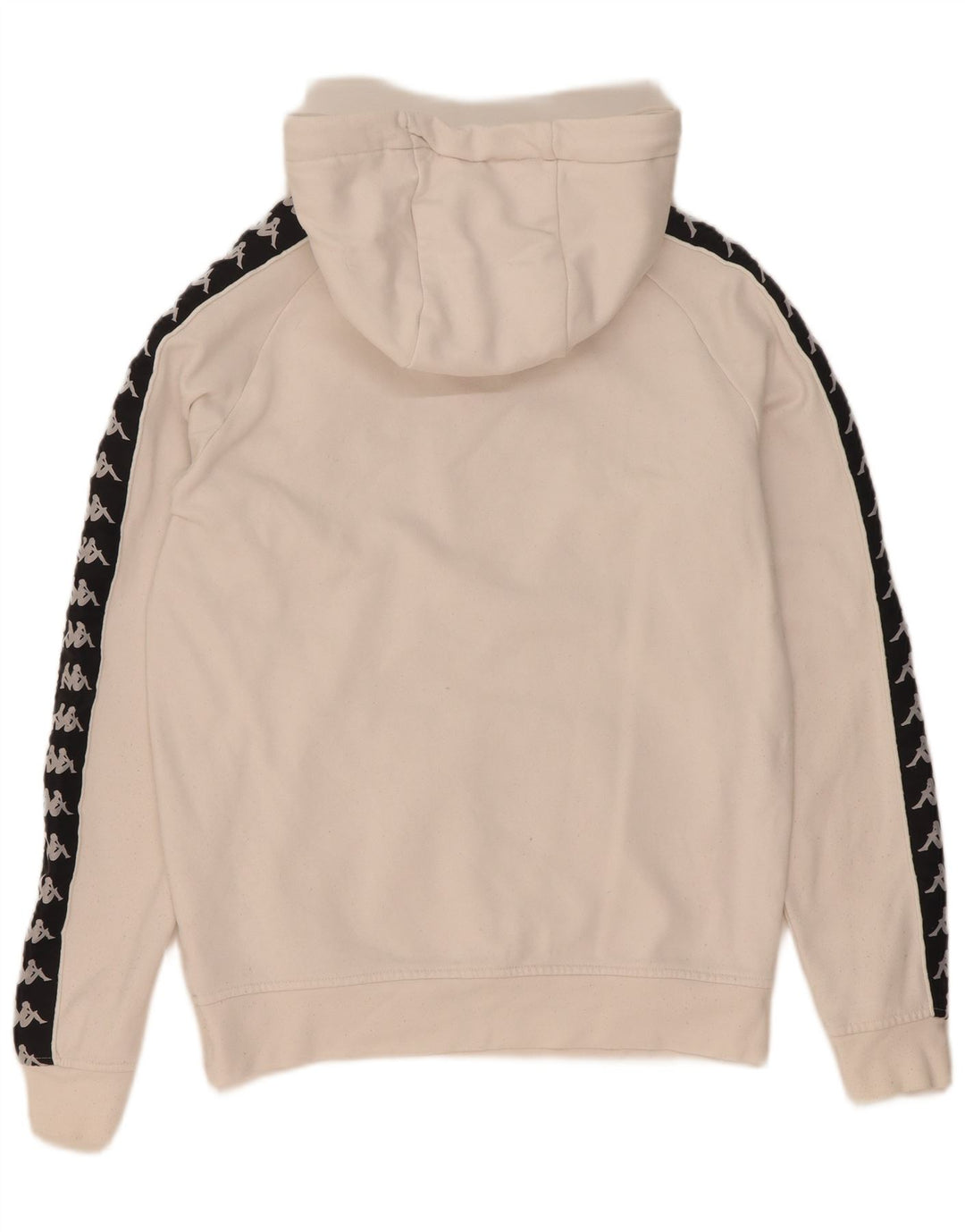 Kappa Herren-Kapuzenpullover mit Grafik, Größe S, cremefarbene Baumwolle