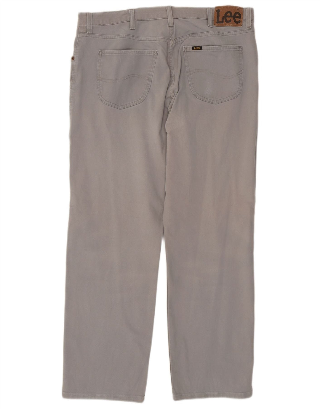 Lee Herren Brooklyn Straight Jeans W38 L30 Graue Baumwolle