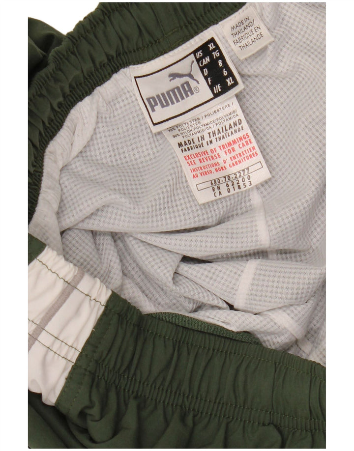 PUMA Herren-Trainingshose, Jogginghose, XL, Khaki, Colourblock-Nylon