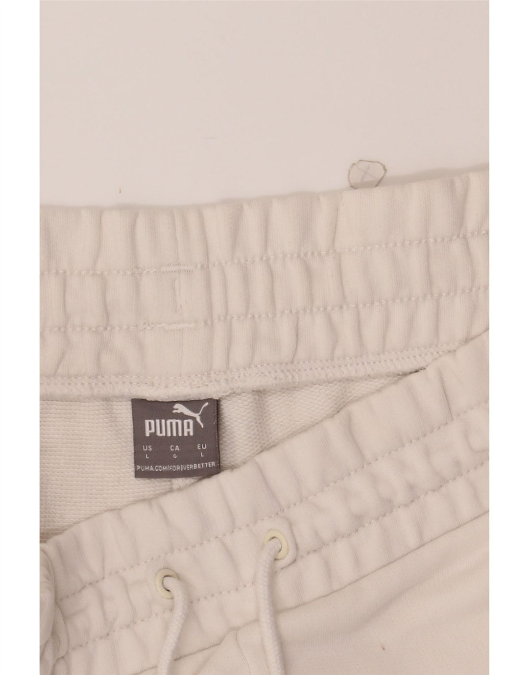 PUMA Womens Sport Shorts UK 14 Large  White Vintage Puma and Second-Hand Puma from Messina Hembry 